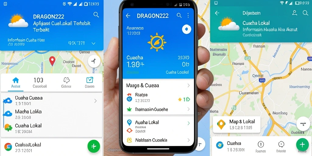 Tampilan antarmuka DRAGON222 menampilkan informasi cuaca lokal yang jelas.