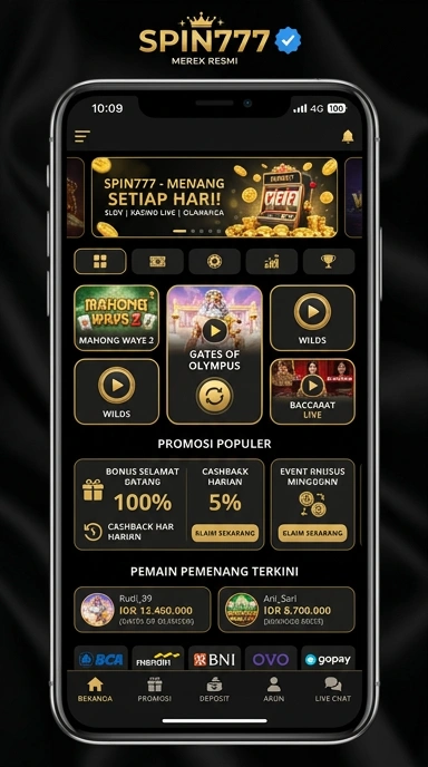 Tampilan kanal resmi spin777